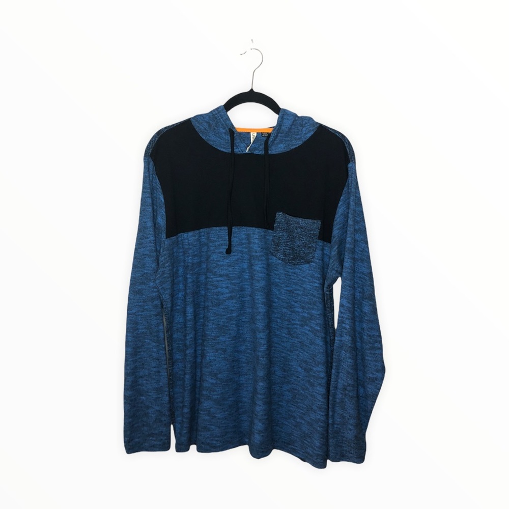 Univibe Black Blue Lightweight Hoodie Sz L